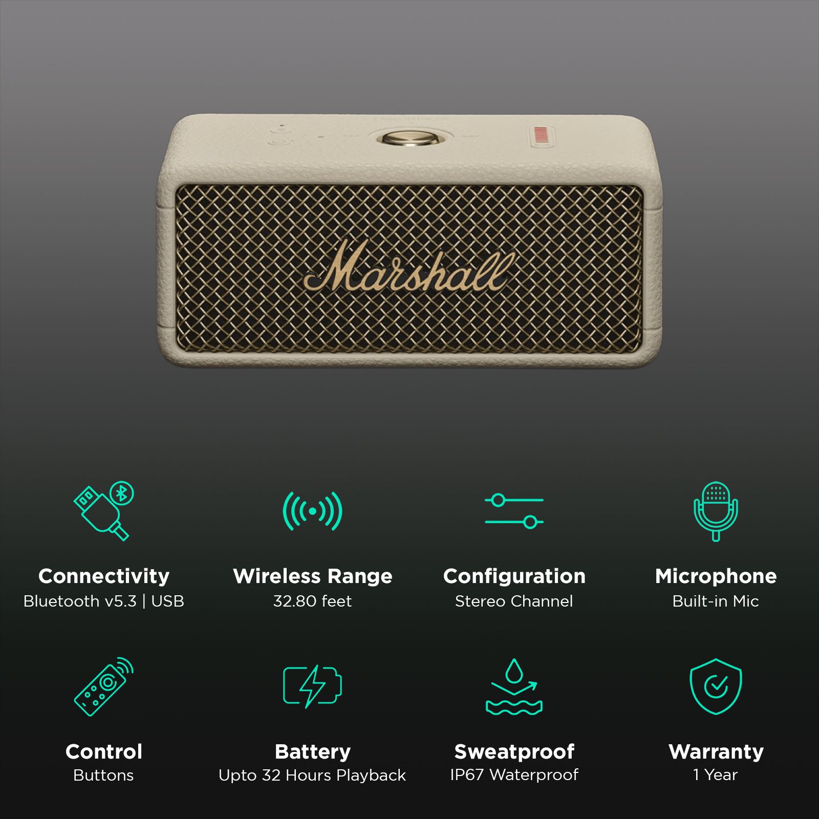 Buy Marshall Emberton III 20W Portable Bluetooth Speaker (IP67